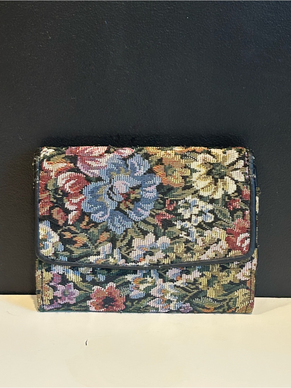 Vintage Avon Floral Tapestry Wallet Bifold • 90s Cottagecore Aesthetic Grandma